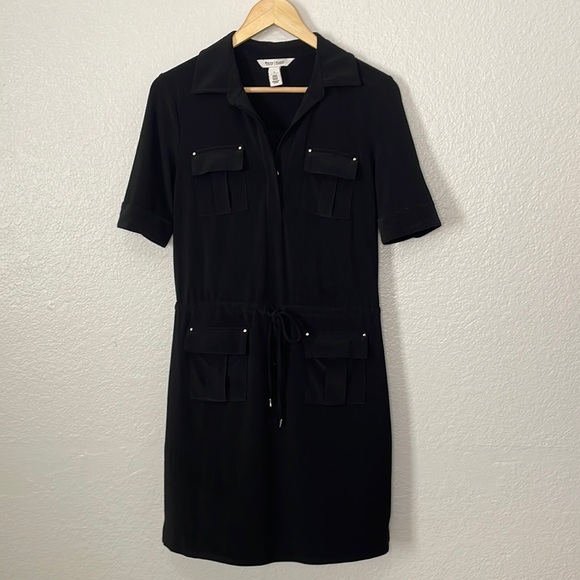 WHITE HOUSE BLACK MARKET Utility Dress | Black | Size 4 - Picture 1 of 13